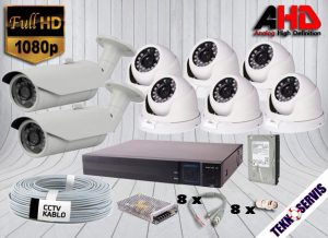 8 kamera hd güvenlik kamera sistemi