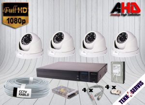 4 kamera temel güvenlik kamera sistemi